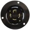 Ac Works Flanged Locking Inlet, 30 A, 250V AC, Three Phase, Screw Terminals, Black ASINL1530P - alternate 2
